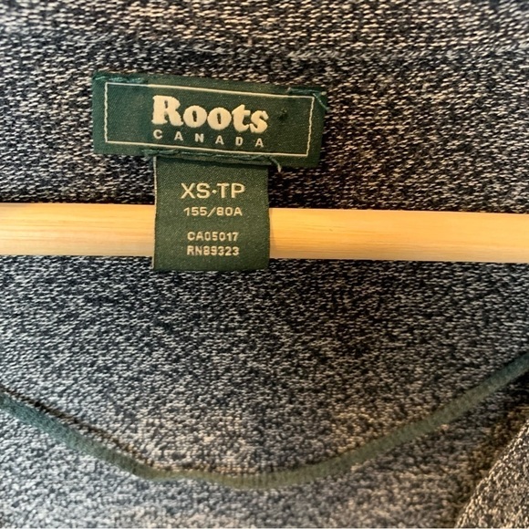 Roots Open Cardigan Charcoal Grey Cabin  Cottagecore Cotton Blend Women’s sz XS - Picture 5 of 9